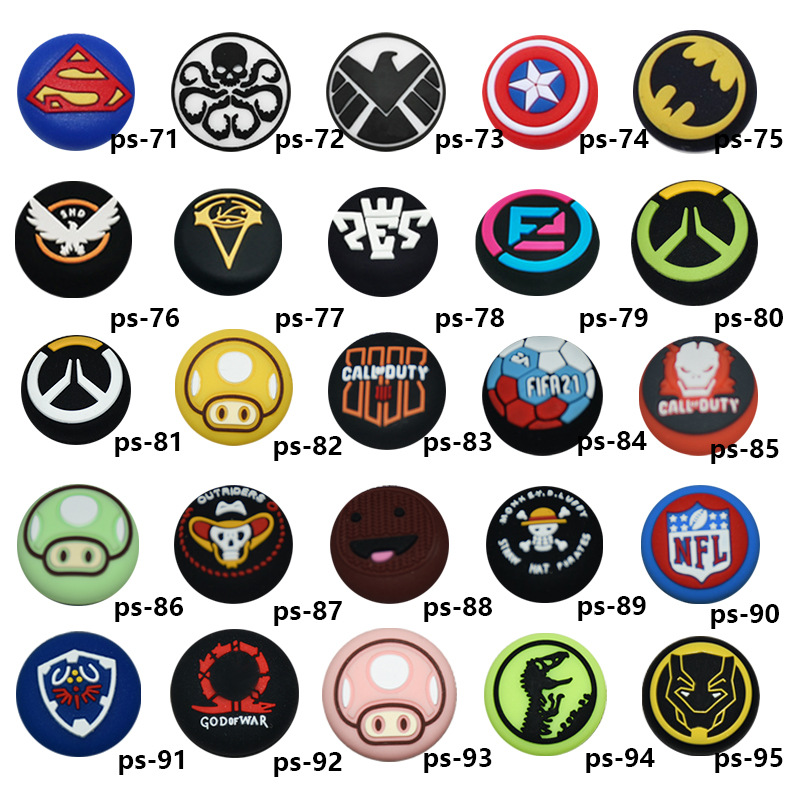 PS5/PS4 mango 3D gorras para manijas Juego de manijas funda de joystick gorras protectoras de teclas XBOX cabeza de hongo gorras de silicona