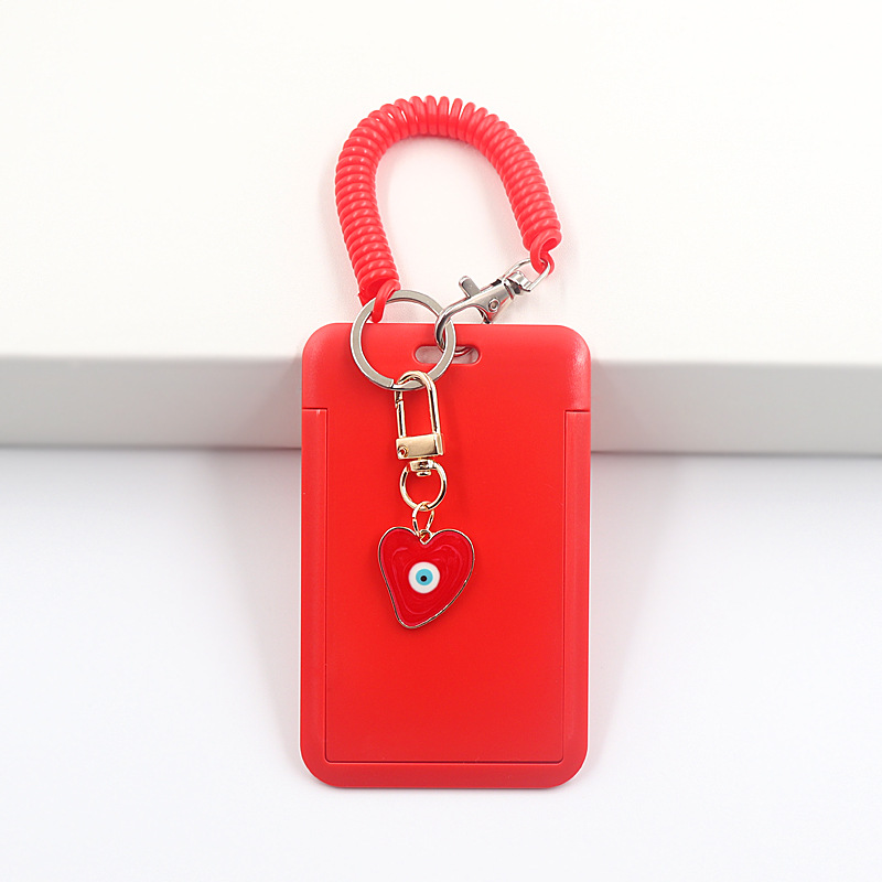 Ojos del diablo cubierta de tarjetas dulces versátiles bolsos de estudiantes colgantes llaveros tarjetas de autobús tarjetas de identificación de estudiantes cubierta