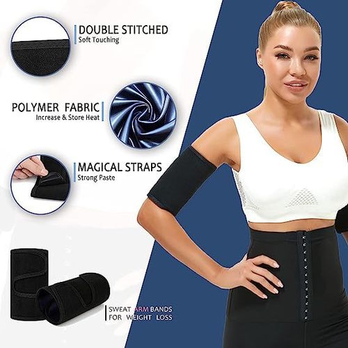 Man and Woman Arm Shaping Sauna Band Exercise Trainer