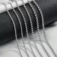 Mi Chain O слово из нержавеющей стали круглый жемчужный BL цепь DIY титановая сталь девушка ключица свитер кулон водонепроницаемый изготовление