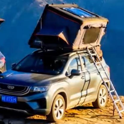 Hard-Shell Side-Opening Car Roof Tent, Quick-Open Car Tent, Suv Outdoor Camping Tent, Foldable, Windproof, Rainproof
