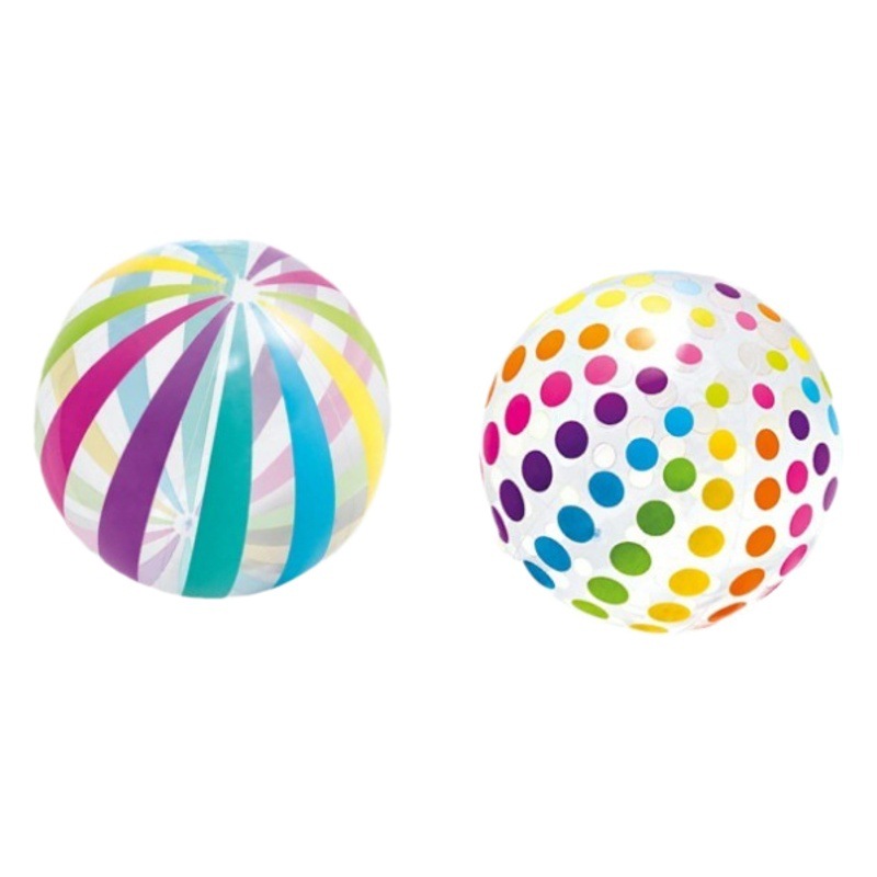Venta caliente dot pelota de playa inflable para niños Bola de agua de PVC Bola de rayas de colores piscina al aire libre Bola de lunares en stock