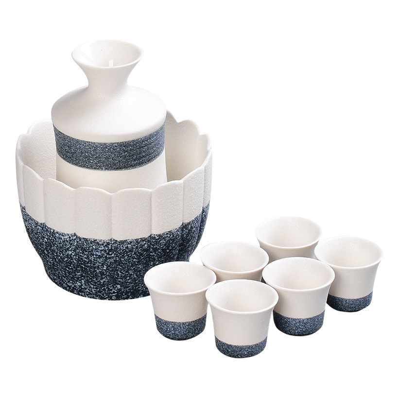 Factory Wholesale Ceramic Snowflake Glaze Wine Warmer Hot Drink Hot Drink Wine Red Wine Yellow Wine Boiler Household