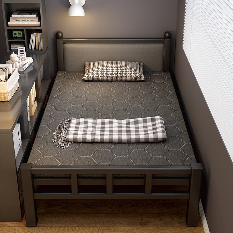 折叠床家用单人床简易午休小床便携一米成人宿舍加床双人硬板铁床