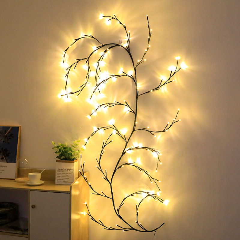 Fábrica directa LED lámpara de ratán bola árbol lámpara Navidad vacaciones decoración lámpara de modelado salón dormitorio luz cadena