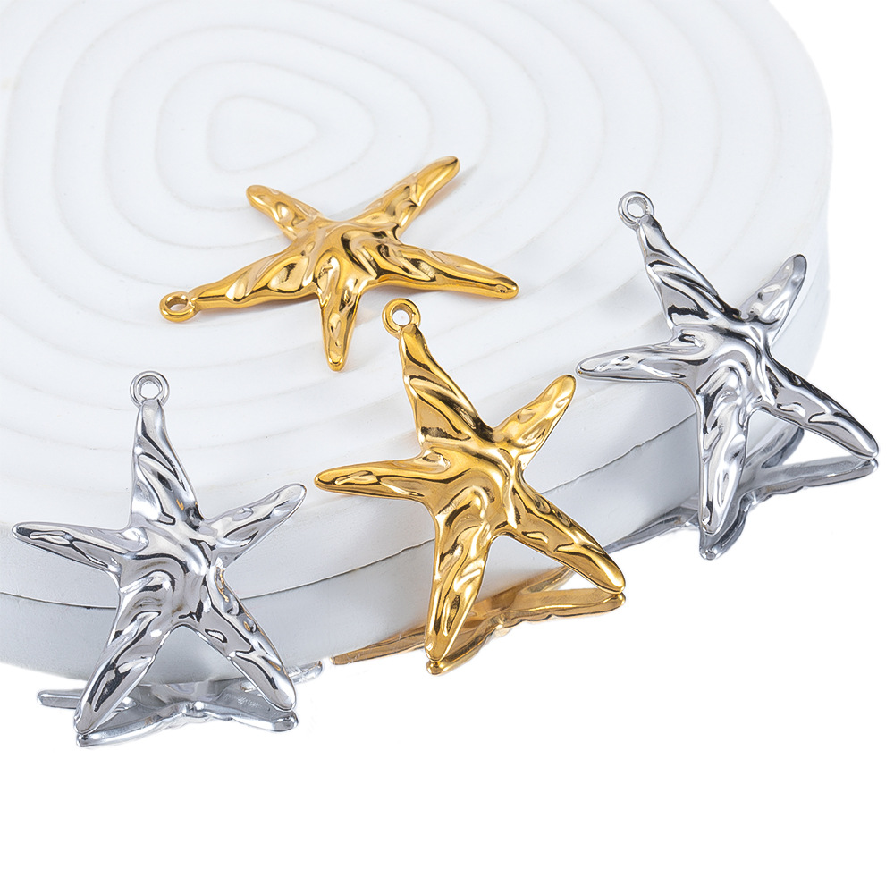 22g Weight Pendant Jewelry Making Type 28 * 36mm Jewelry Making Size 5 PCS/Package Quantity 5 PCS/Package 28 * 36mm 304 Stainless Steel Star Pendant