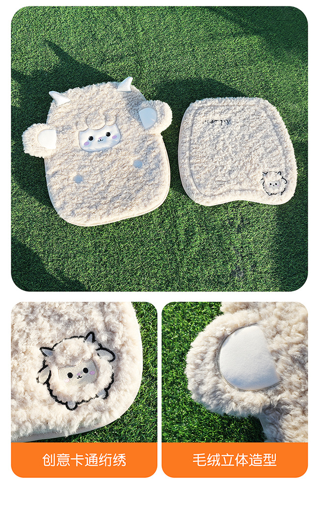 Winter Special Cute Cartoon Car Seat Cushion, Fashionable and Skin-Friendly Warm Car Seat Pad for Winter, Popular Online Hot-Selling Cushion
