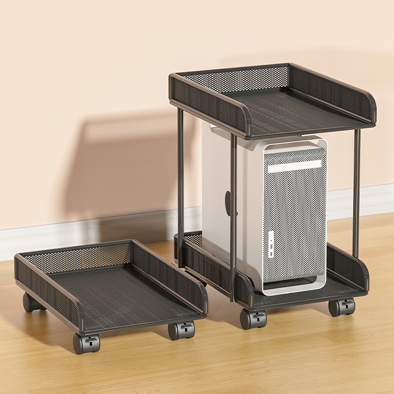 Computer Host Suspended Bracket Desktop Case Placement Cabinet under the Table Mobile Bracket Multi-Layer Main Rack Storage Shelf