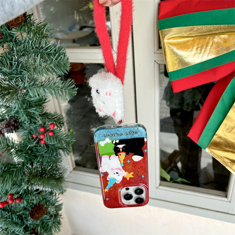 Divertido y lindo estrella cachorro gato para iphone16ProMax brillo en polvo 14 Apple 15 funda para teléfono 13 mujer