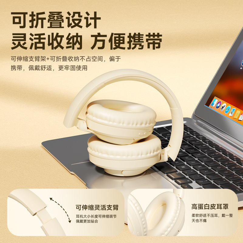 Inglés Nivel 4 y 6 Auriculares auditivos Bluetooth inalámbricos Juegos montados en la cabeza Escuchar canciones Radio FM Teléfonos móviles Auriculares universales