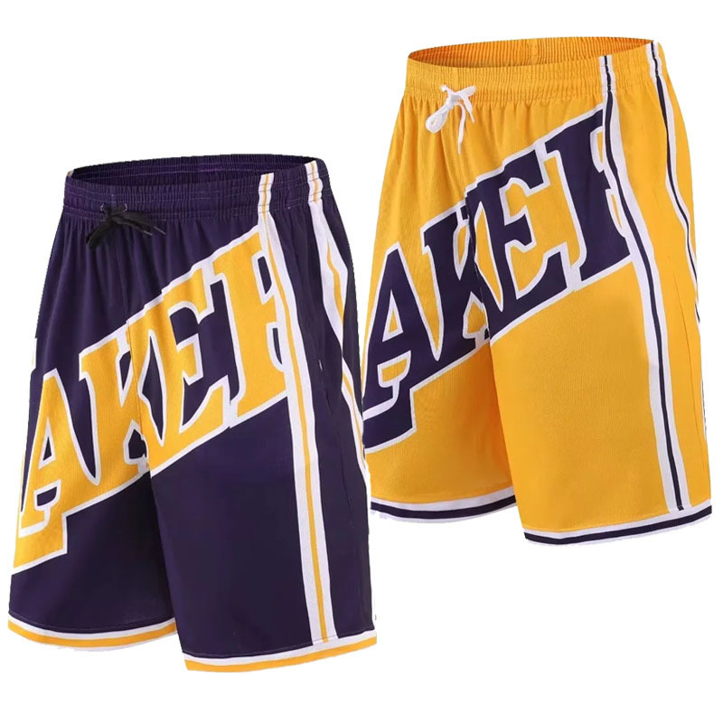 American Retro Embroidered Basketball Shorts Lakers Kobe Bryant Tracy Mcgrady Same Style Quick-Dry Fitness Casual Sports Shorts Trendy American Retro Embroidered Basketball Shorts Lakers Kobe Bryant Tracy Mcgrady Same Style Quick-Dry Fitness Casual Sports Shorts Trendy