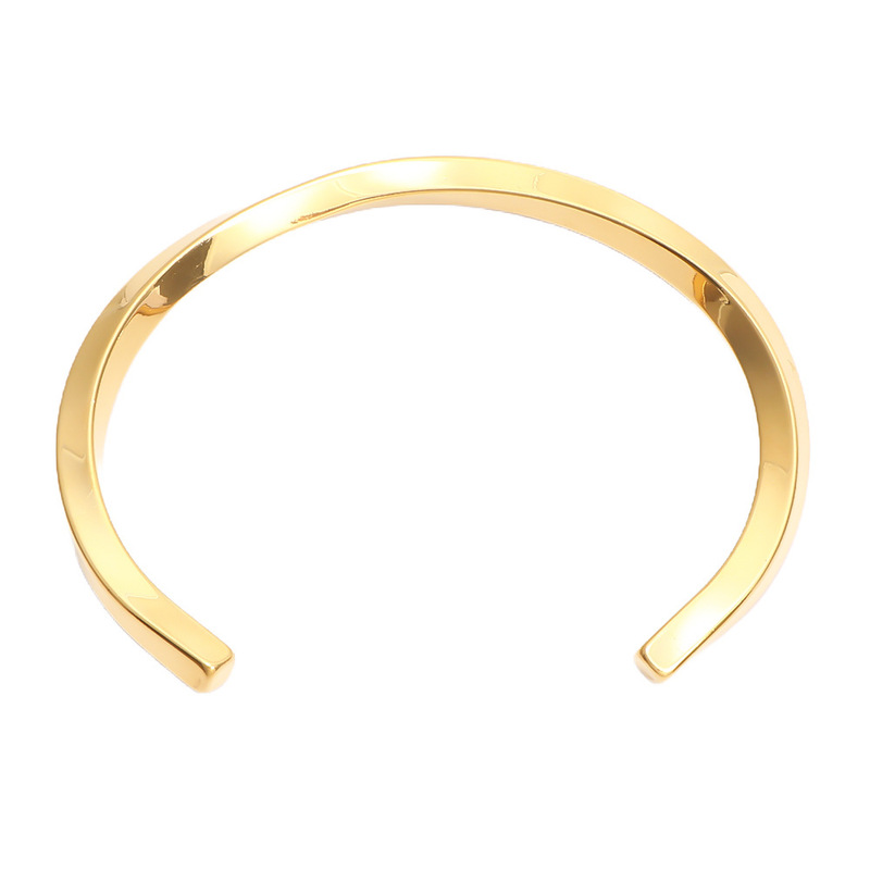 クロスボーダー竹チタン鋼ブレスレットヨーロッパとアメリカの幾何学的なスプリングブレスレット真空メッキ 18K シンプルで軽い高級ハイエンドハンドジュエリー|undefined