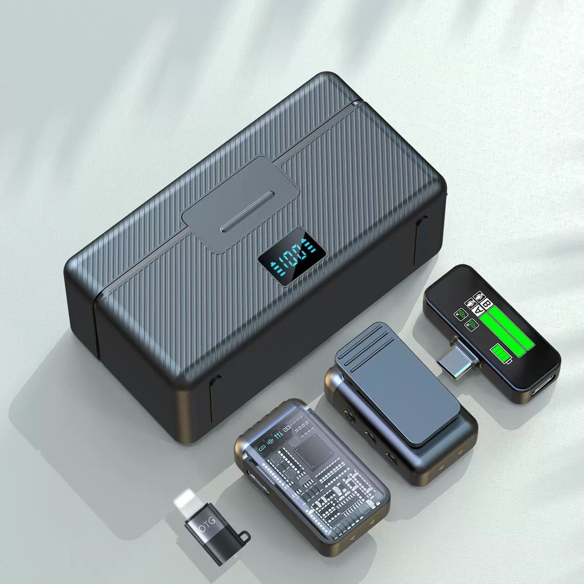 2025年の新型ワイヤレスイッパーマイクのワンタッチでノイズの残響を低減できます。