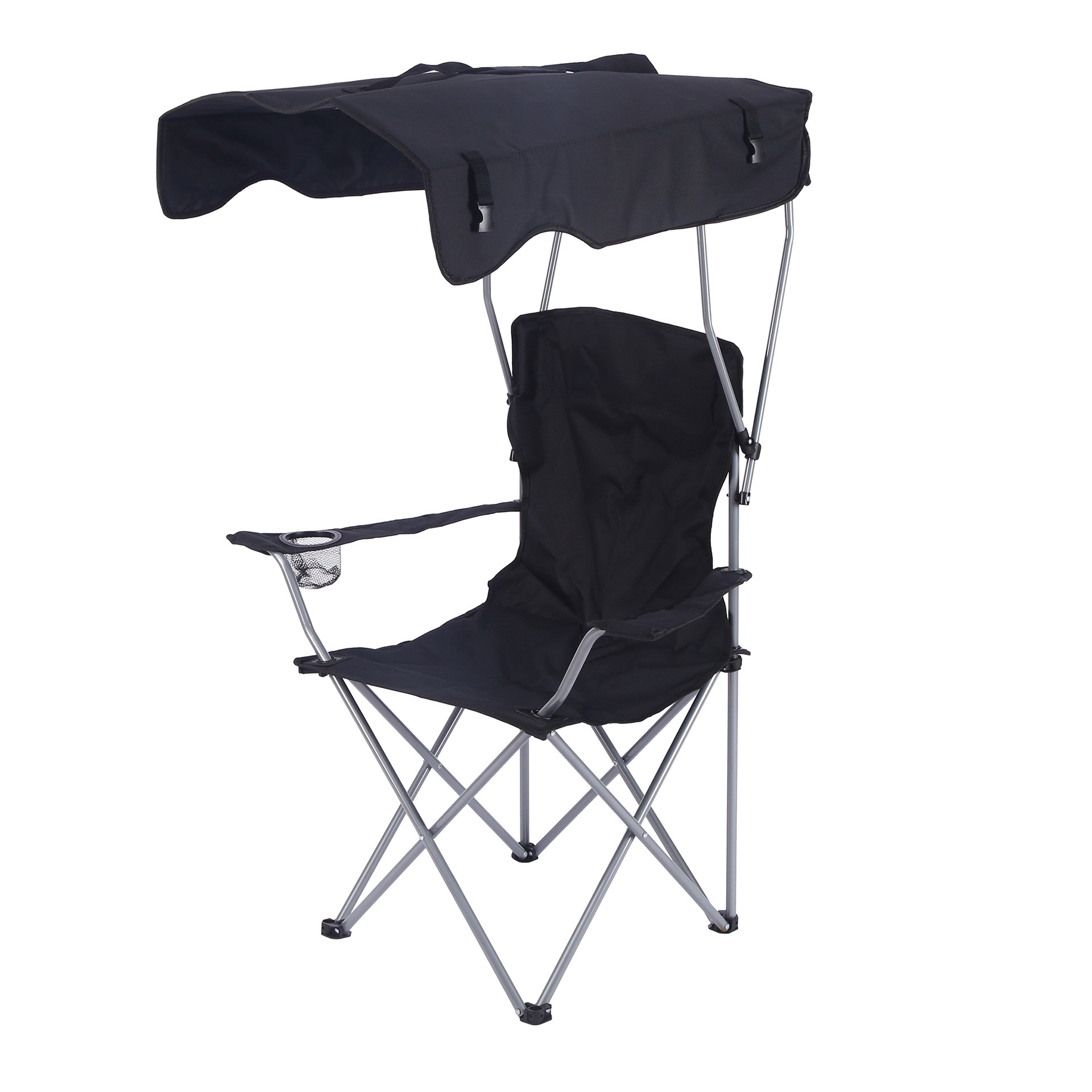 Silla plegable de sombra al aire libre transfronteriza silla de pesca silla de ocio portátil silla de respaldo doble silla de techo sillón