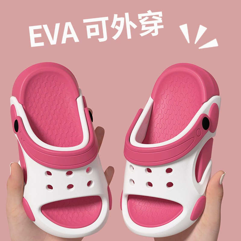 Детские летние сандалии с мультяшными рисунками для мальчиков и девочек, домашняя и уличная обувь, нескользящая мягкая подошва, пляжные сабо для малышей