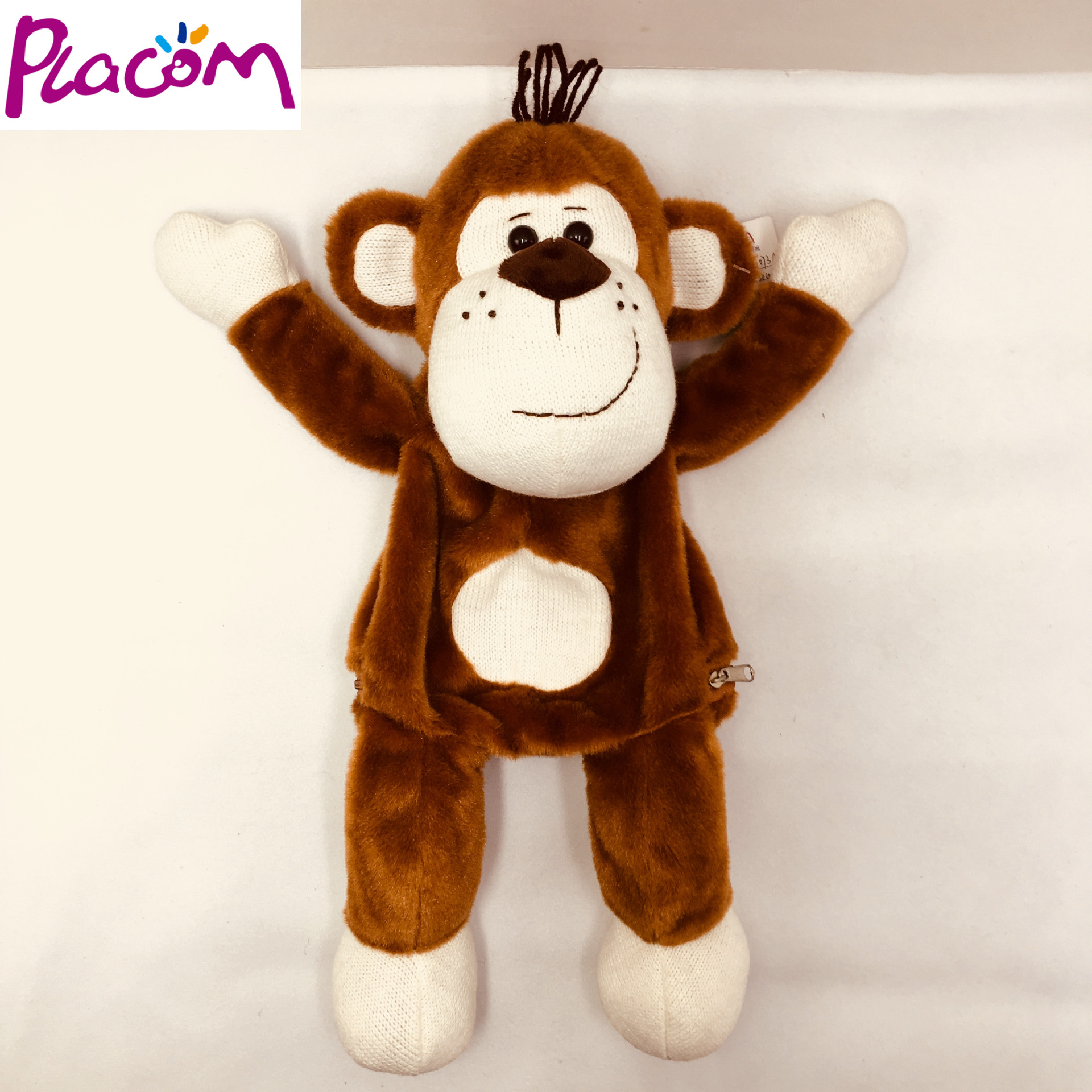 猴猴毛绒玩偶长臂猿黑猩猩糖果袋毛绒玩具青岛厂家外贸图片打样