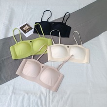 凉感杯凉感防滑无痕无肩带内衣女夏季薄款抹胸式裹胸防走光文胸罩