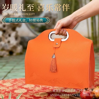 新款红酒包装礼盒葡萄酒礼盒可印logo双支装高档皮质礼盒通用