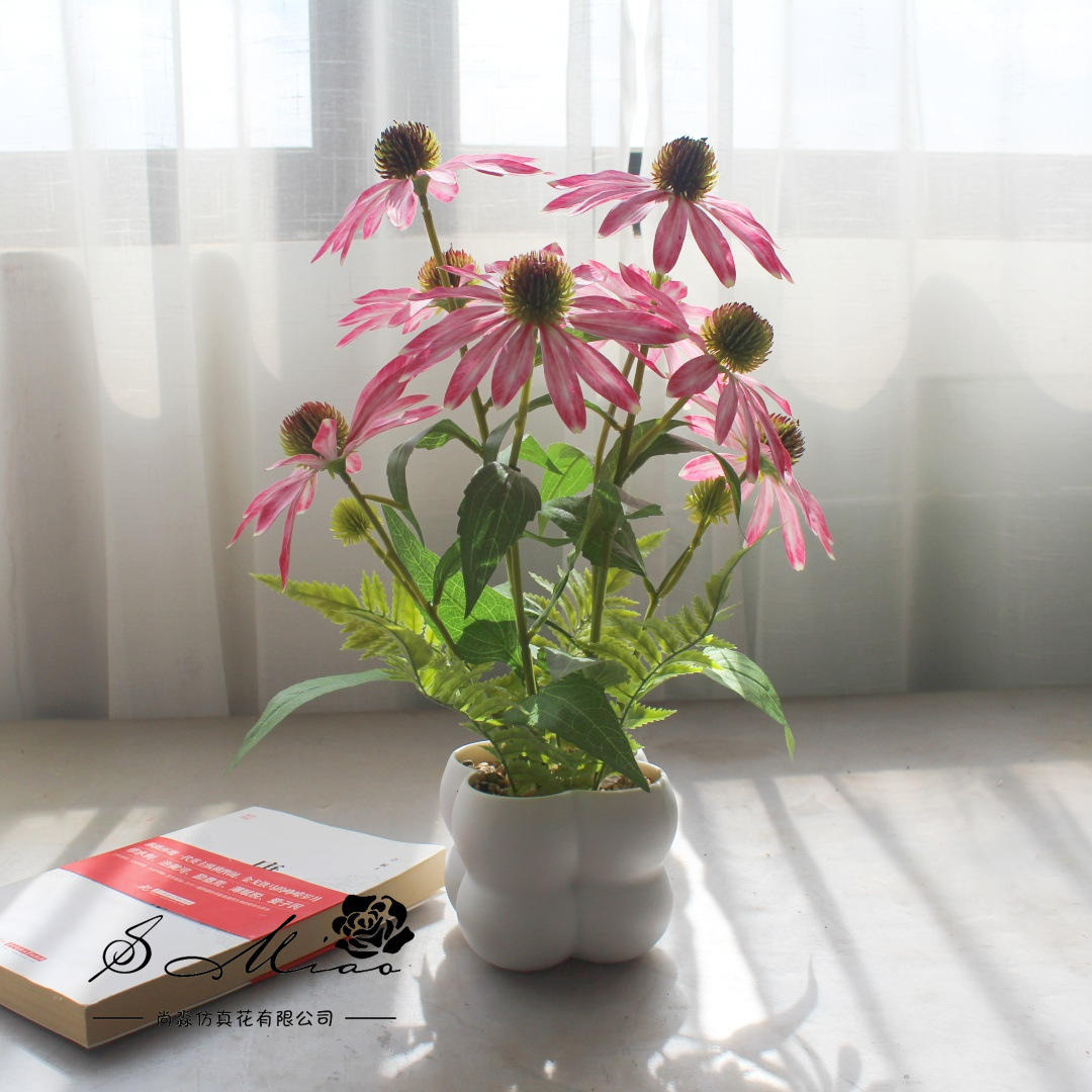 Simulación de flores sensación de pinza bonsai decoración creativa fábrica directa de plantas verdes artificiales flores falsas imitación de maceta image 7