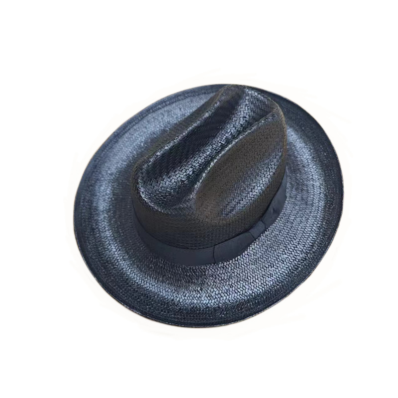 Hot selling woven decorative hat, solid color, fashionable versatile, spring and summer sun shading straw hat_voghion.com