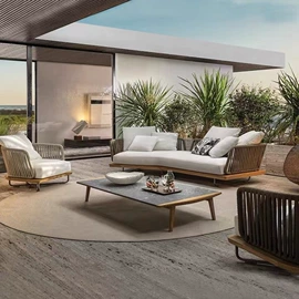 藤编桌椅;藤/竹沙发;户外沙发