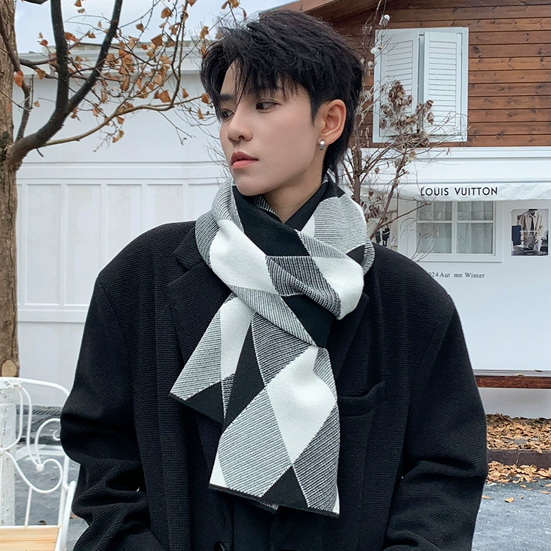 Шарф мужской зимний прилив бренд мальчик подарок для парня нагрудник мужской высокого класса прилив парень теплый мужской зимний