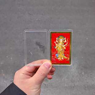 Buddha Card Gold Card Storage Box Transparent Acrylic Rectangular Desktop Display Box Dust-Proof Sealed Office