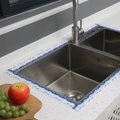 Waterproof bathroom seam stickers kitchen sink bathroom countertop wall corner gap wash basin waterproof mat water retaining strip