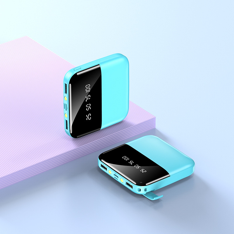 Fabricante mini gran capacidad 2w miliamperios tesoro de carga pantalla inteligente carga rápida inalámbrica teléfono móvil tesoro de carga en stock