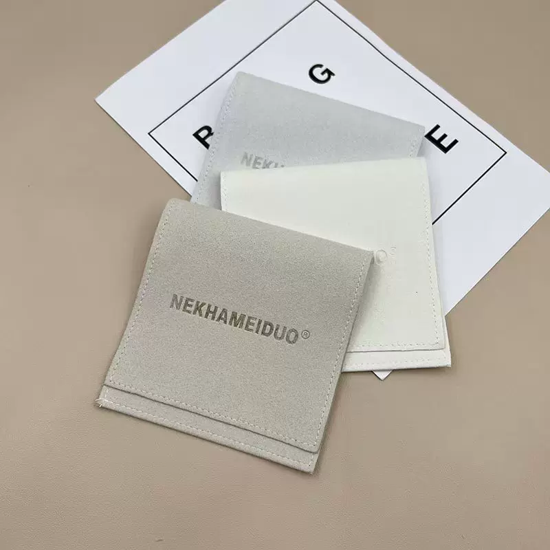 直销批发制作logo饰品超纤翻盖镜子表盘保护套金牌纪念品包装袋