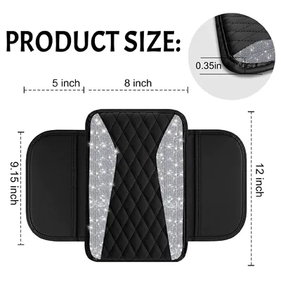 Armrest box, Armrest Box Pad Crystal Rhinestone