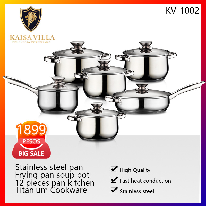 stainless steel cookware sets non stick...