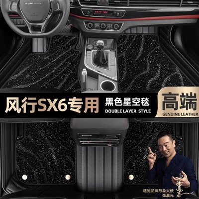Ayaqaltılar (Kovriklər) | Odor-Free, Starry Sky Carpet Car - take-a-photo-of-the-car-model-year-and-leave-a-message-black-leather-black-starry-sky-blanket-double-layer-model