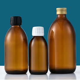 玻璃口服液瓶避光密封酵素瓶茶色糖浆瓶30-500ml药水分装空瓶子