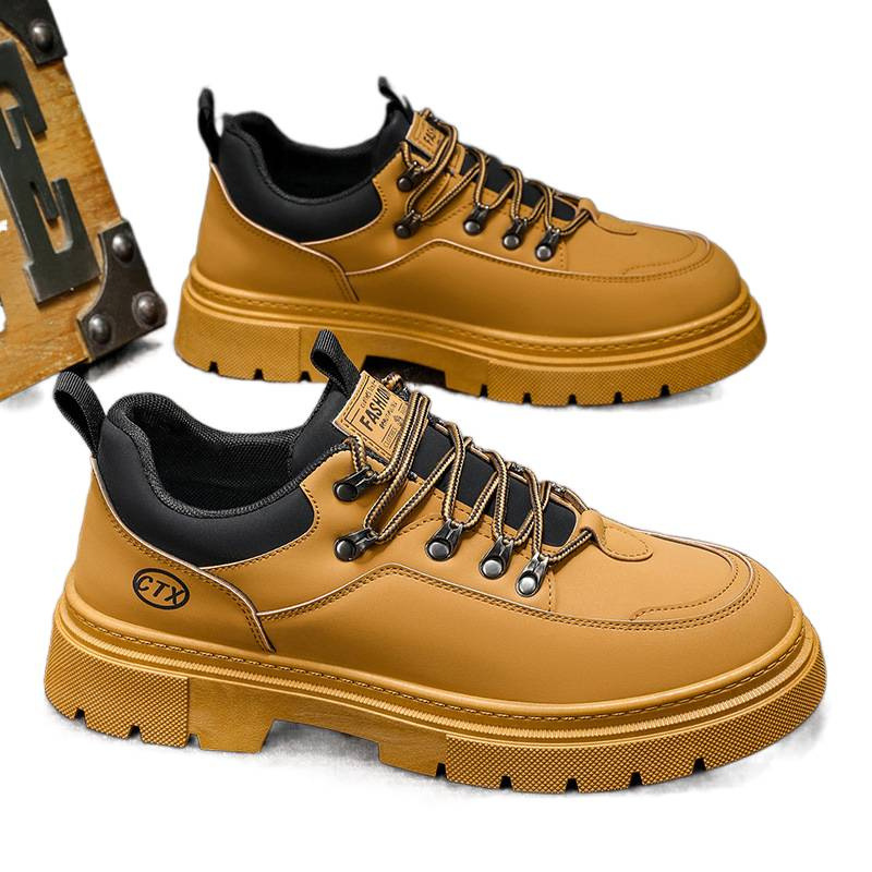 Men's Autumn Outdoor Workwear Shoes, Martin Shoes, Black British Style, Work, Casual And Safety Shoes For Men_vogvips.com