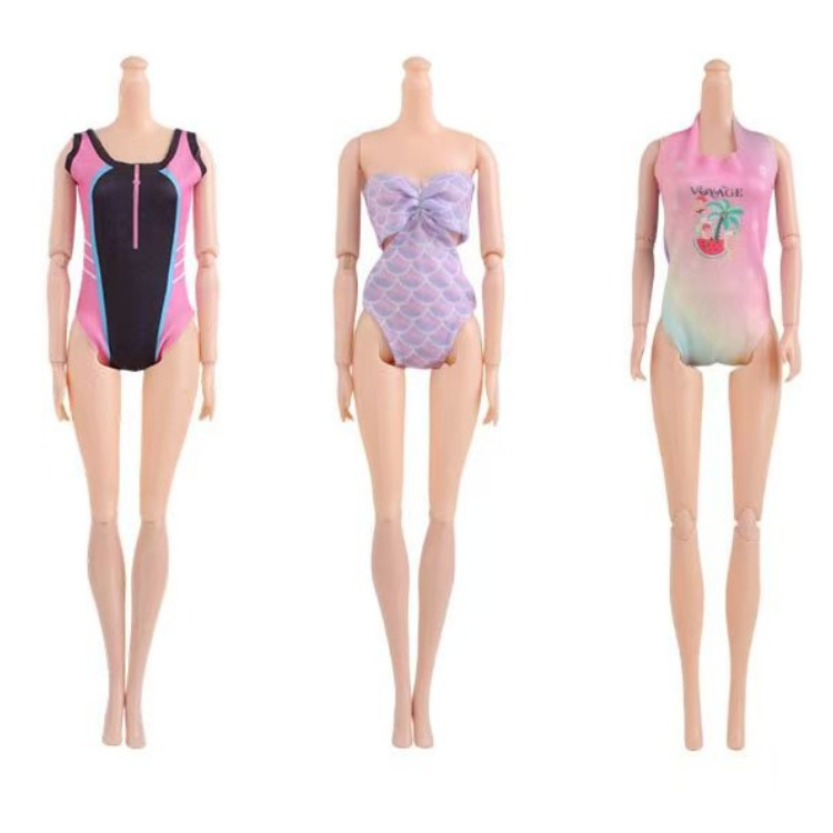 Cross-Border Doll New One-Piece Swimsuit Women's Factory Direct Sales European and American Competitive Sports Professional Hot Spring Conservative Swimwear
