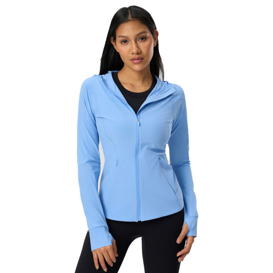 Summer ice-sensitive breathable quick-drying sunscreen clothing women's UPF50 outdoor sunshade UV-resistant hooded coat D25011