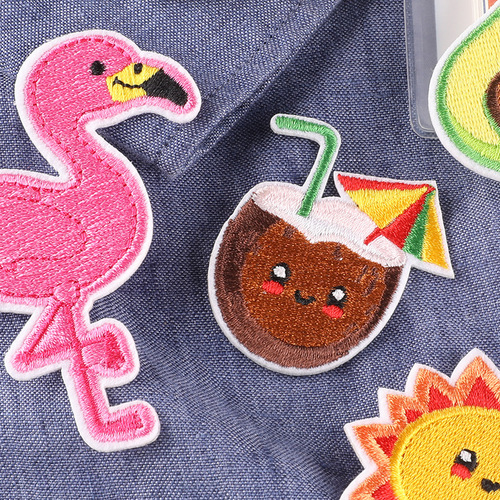 Computer embroidered logo cartoon animal fruit watermelon badge logo clothing accessories clothing and hat decoration patch embroidery cloth stickers