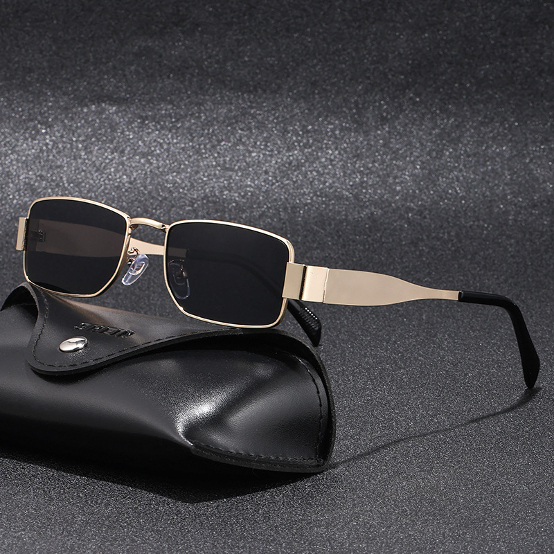 2025 New High-grade Sense Internet Celebration Box Sunglasses Women's Fashionable UV-proof Arc de Triomphe Fashion Street Shot Sunglasses