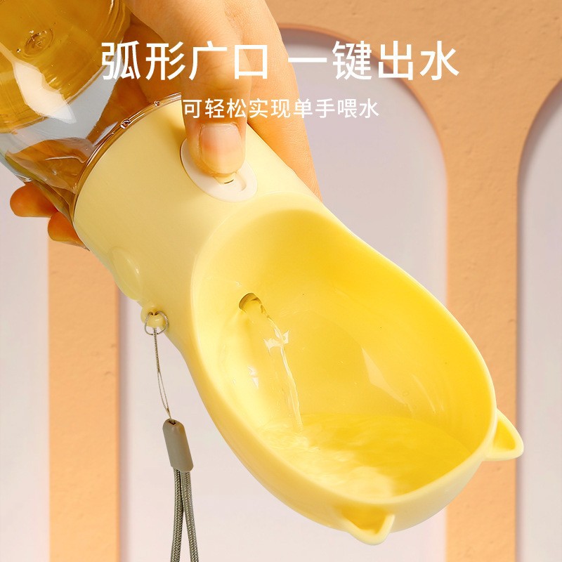 Mascota al aire libre taza de agua portátil gato y perro viaje taza de viaje agua comida taza vajilla para mascotas al por mayor