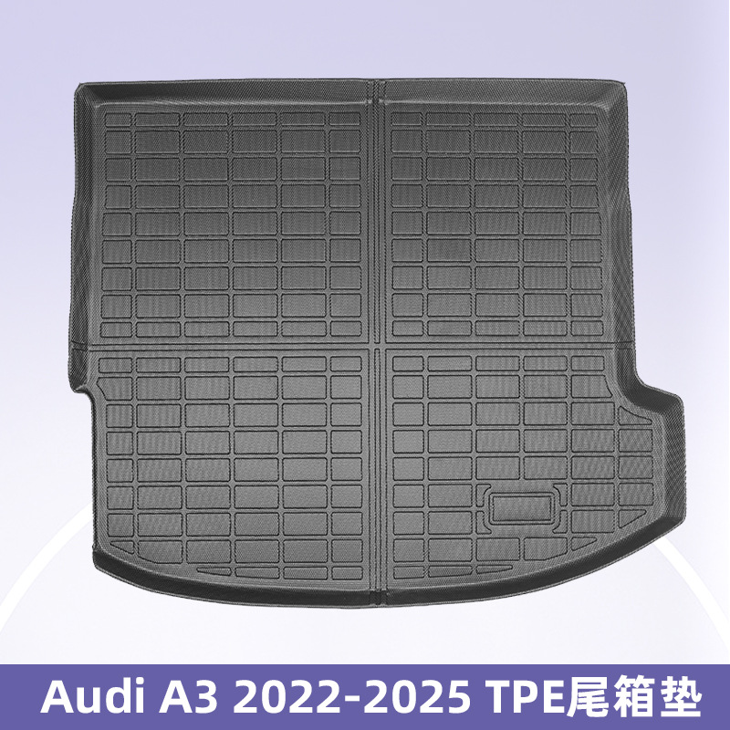 Para Audi A3 2022 - 2025 3D todo el tiempo material TPE almohadilla de pie cojín del maletero