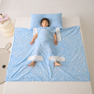 Class a Cotton Anti-Kick Artifact Summer Cool Quilt Belly Protection Ring Multifunctional Blanket Baby Pure Cotton Blanket Air-Conditioning Quilt