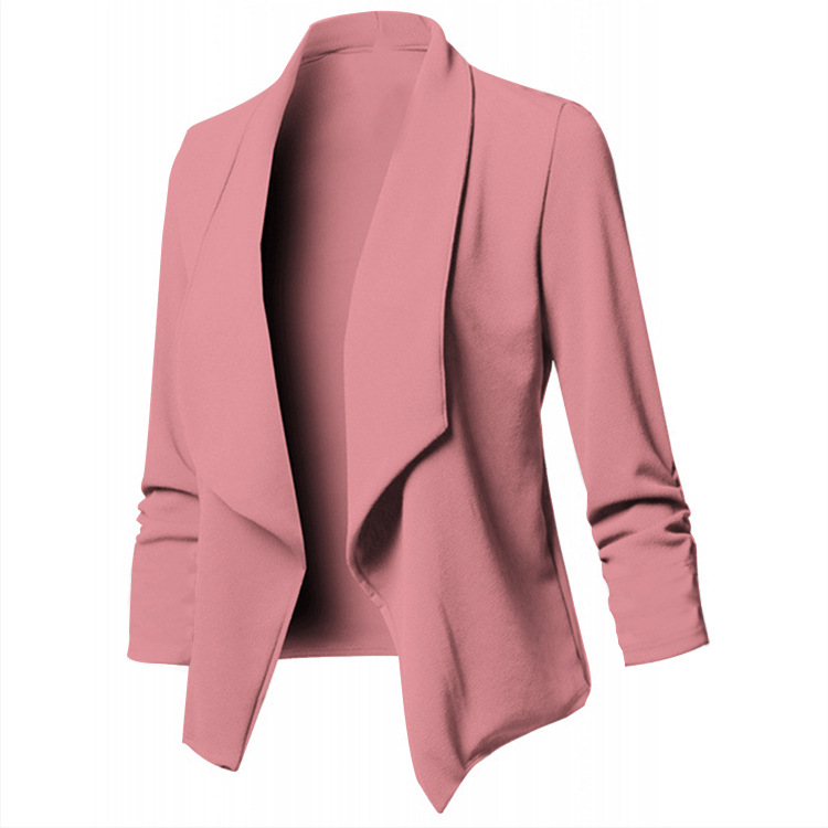 Bestseller 2023: Blazer slim-fit a maniche lunghe con polsini elasticizzati, tinta unita e colletto classico._voghion.com