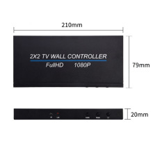 HDMI2x2画面拼接处理器 图像拼屏器 控制器电视墙1080P TV WALL