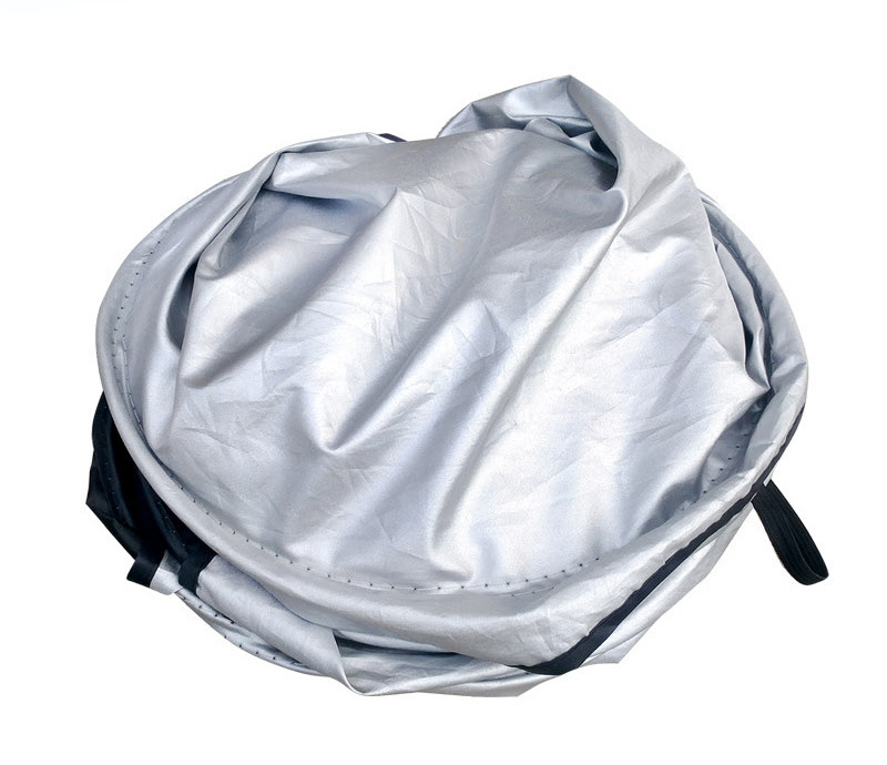 Car sun visor summer double-ring new silver-coated cloth sun visor front shield nylon sun umbrella heat insulation to avoid light