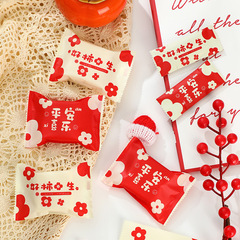 Snowflake Crispy Packaging Bag New Year Cookie Bag Milk Date Nougat Candy Bag Baking Individual Small Packaging Machine Sealing Bag