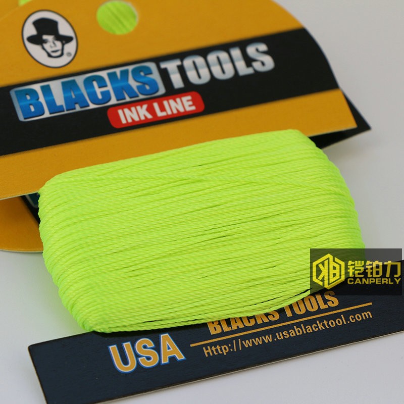 正品美国黑人墨斗线墨斗弹线划线器木工高弹尼龙线装修建筑用40米