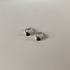 Black earrings, silver needle, Korean style, simple and elegant design, silver 925 sample, 2020