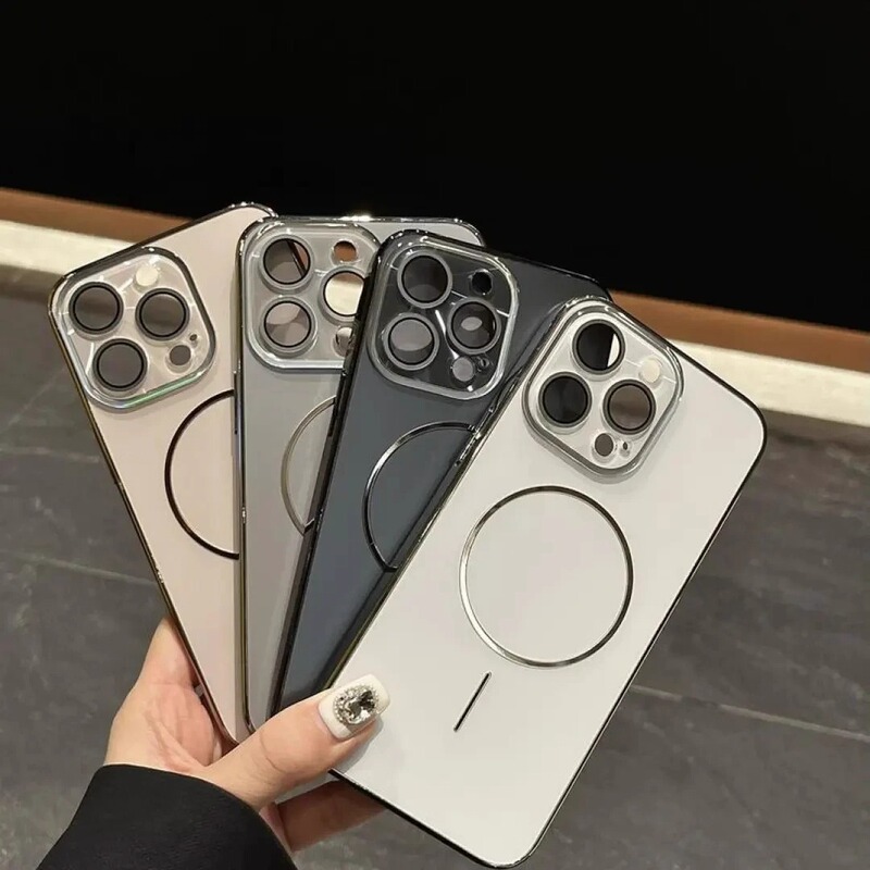 苹果16Promax手机壳新款磁吸iPhone15纳米磨砂14镭射镜头膜保护套|undefined