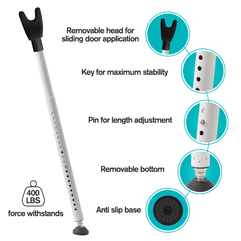 Cross-Border Door Apartment Door Support Pole Glass Door Support Door Pole Retractable Adjustable Door Stopper Anti-Collision Telescopic Pole